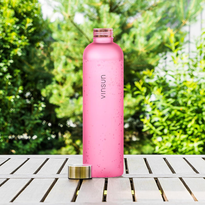 VINSUN Trinkflasche 650ml, 1000ml, 1500ml - auslaufsicher, Kohlensäure geeignet, BPA frei, Tritan -