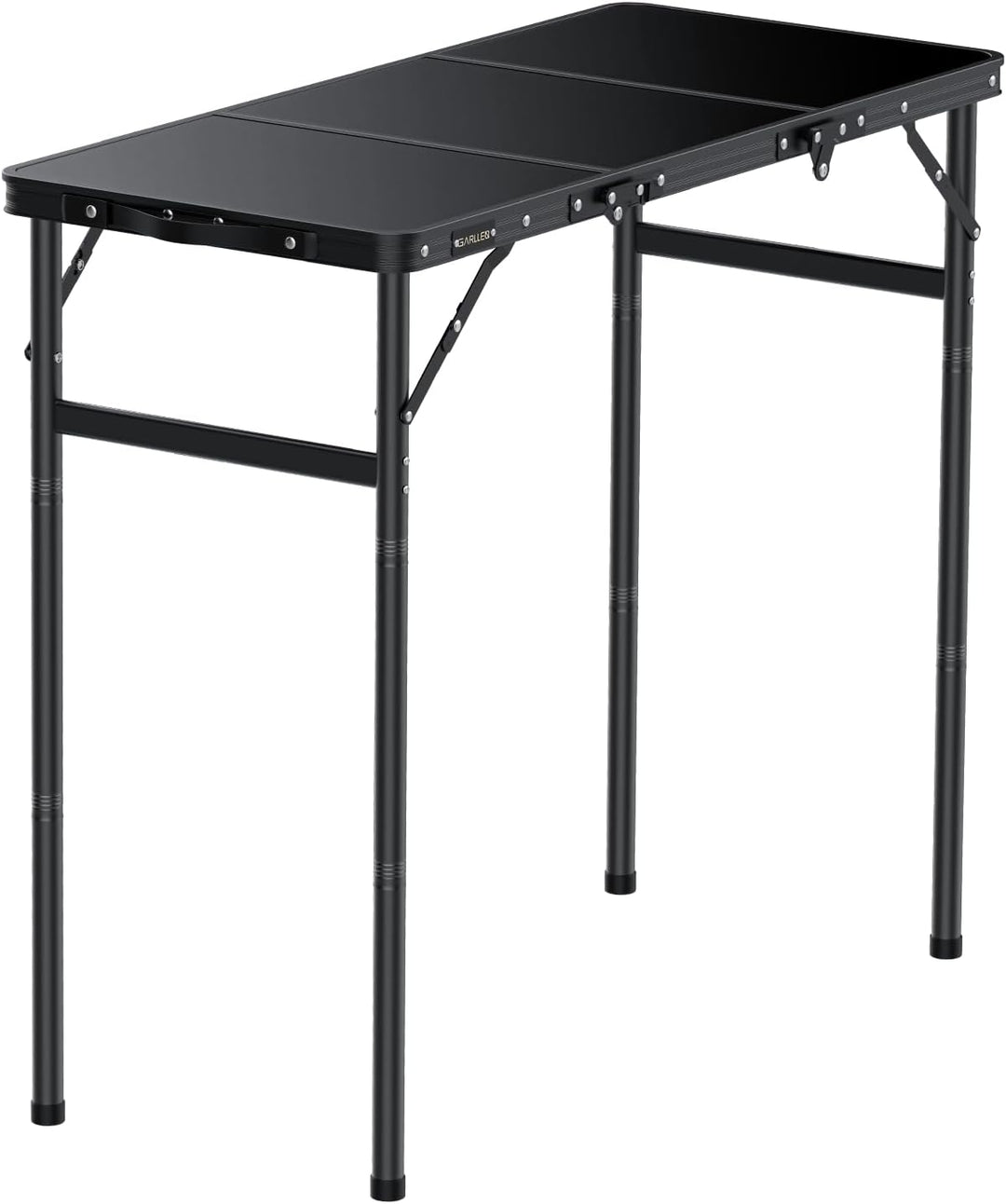GARLLEN Klappbarer Campingtisch, 90x40cm mit 3 Höhenverstellbar(27/51/75cm), Stabiler Tragbar Klappt