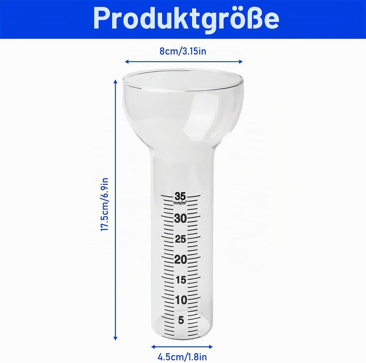 2 Stücke Regenmesser Frostsicher, 35mm Ersatzglas Regenmesser Frostsicher Taschenlampe Niederschlags
