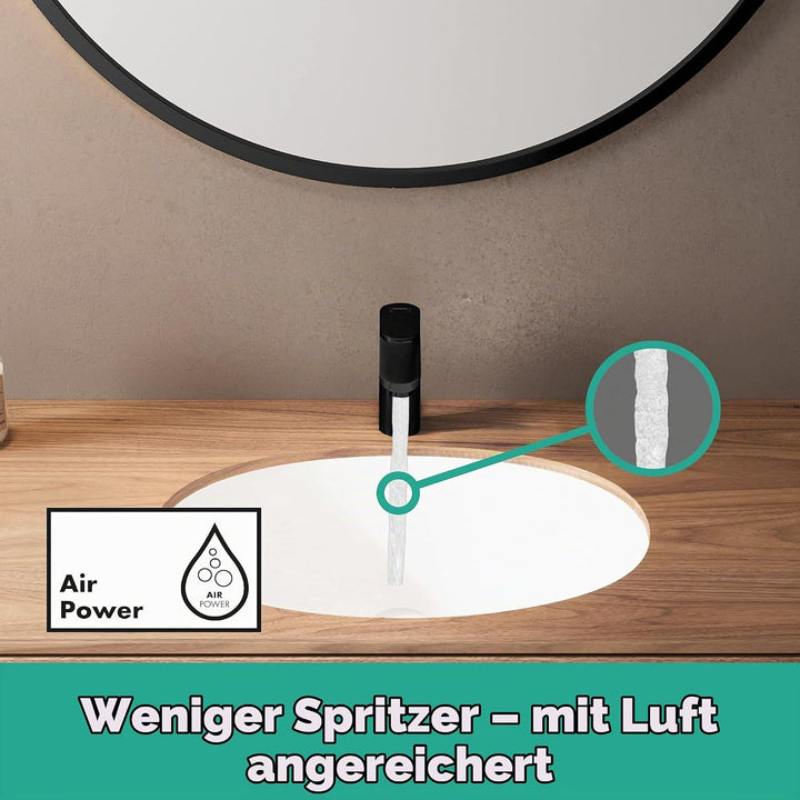 hansgrohe Waschtischarmatur Vernis Blend, Wasserhahn Bad mit Auslauf Höhe 100 mm, mit Zugstange, Bad