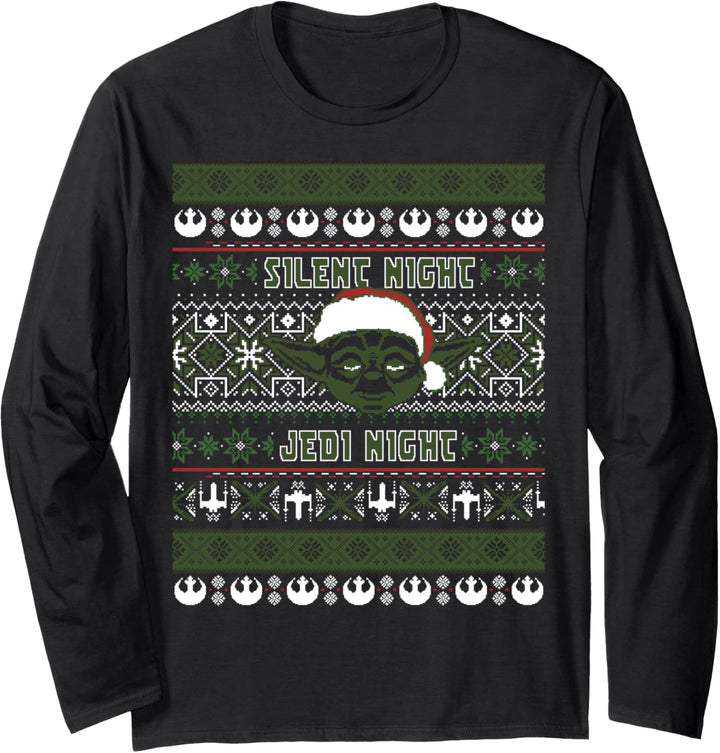 Star Wars Yoda Silent Night Christmas Sweater Langarmshirt