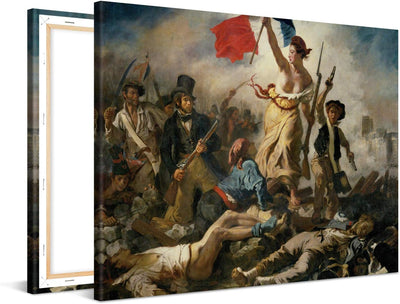 PICANOVA – Eugène Delacroix – Liberty Leading the People 100x75cm – Bild auf Leinwand – Premium Kuns