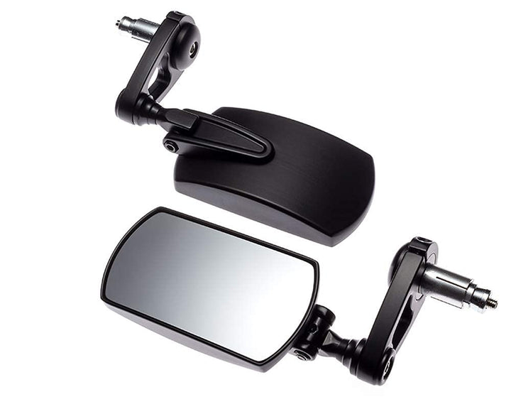 Motorrad Spiegel Lenkerende 7/8" 22mm Faltbar IN Oben Weg Rechteckig Hinten Blick