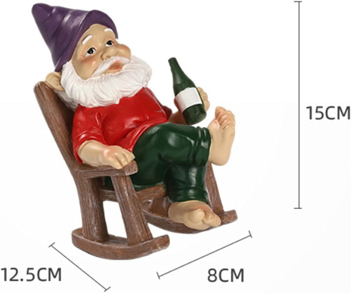 SUQ Lustiger Pilzzwerg Gartenzwerg, Gartenstatuen und Skulpturen Figur Ornament Dekoration, Niedlich