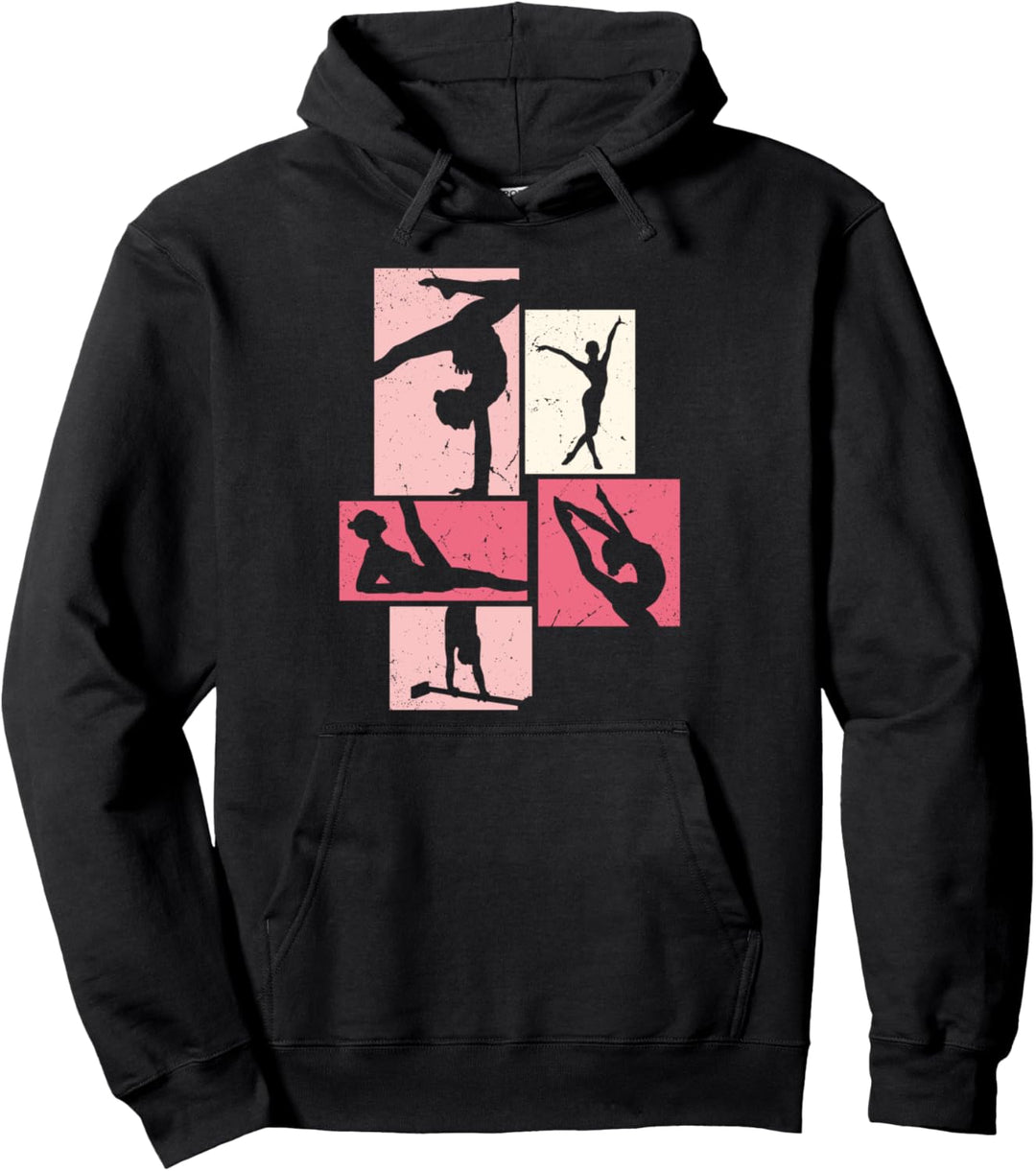 Retro Turnerin | Turnen | Gymnastik Turnen lustiges Outfit Pullover Hoodie