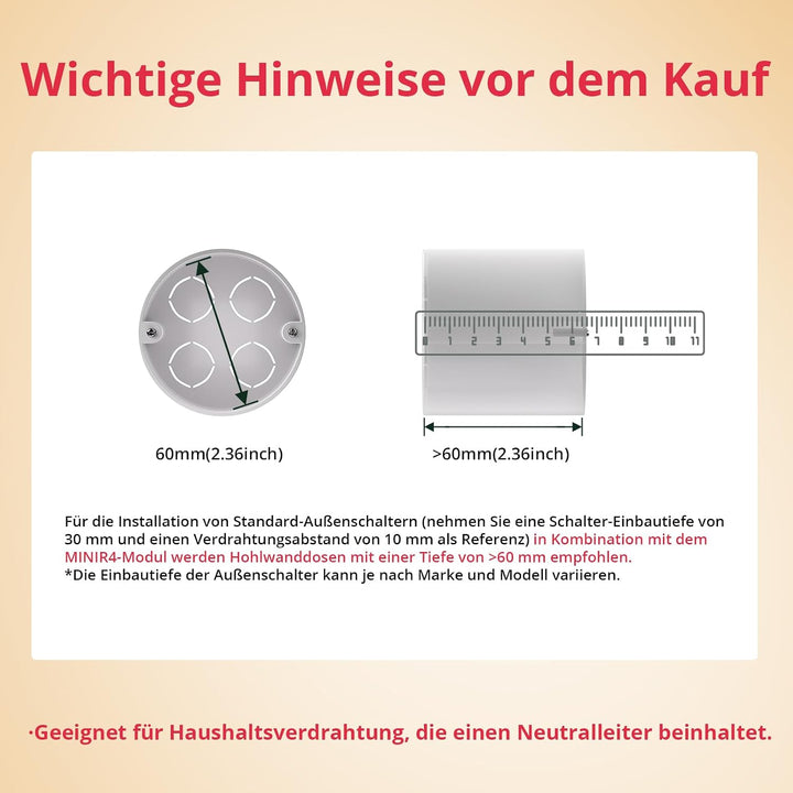 SONOFF 4PCS MINIR4 Alexa Smart Schalter 2 Wege - Wlan Lichtschalter mit Timing-Funktion, Relay Split