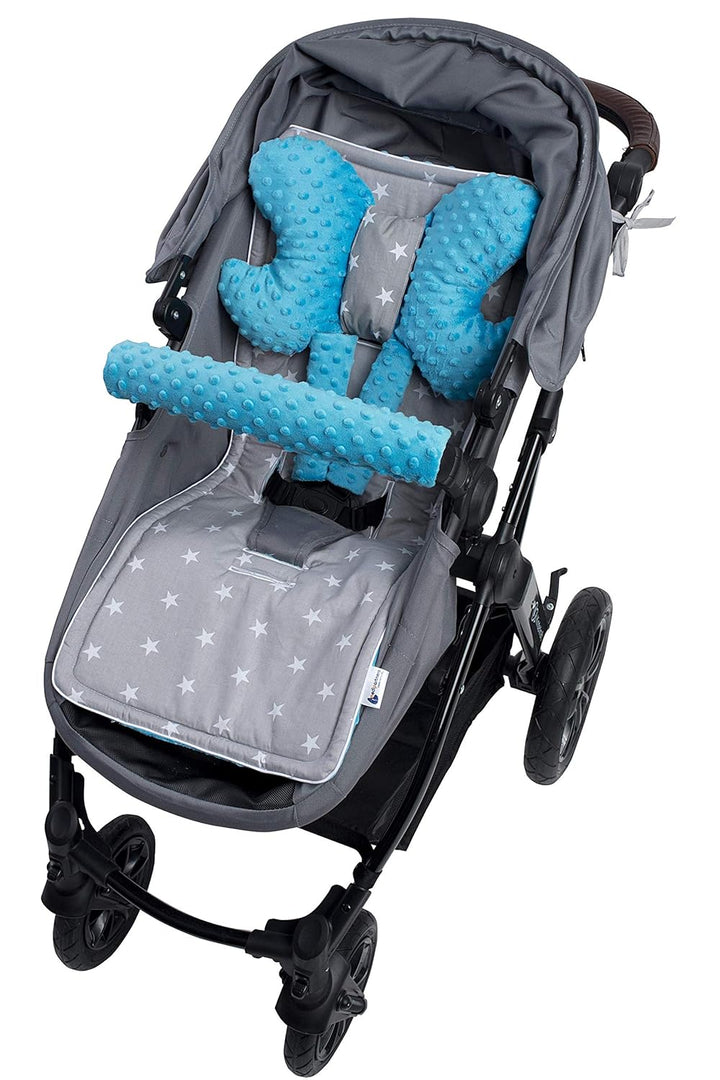 Medi Partners Universal Sitzauflage Kinderwagen & Buggys Sitzeinglage Kinderwagendecke 5tgl Gurtpols