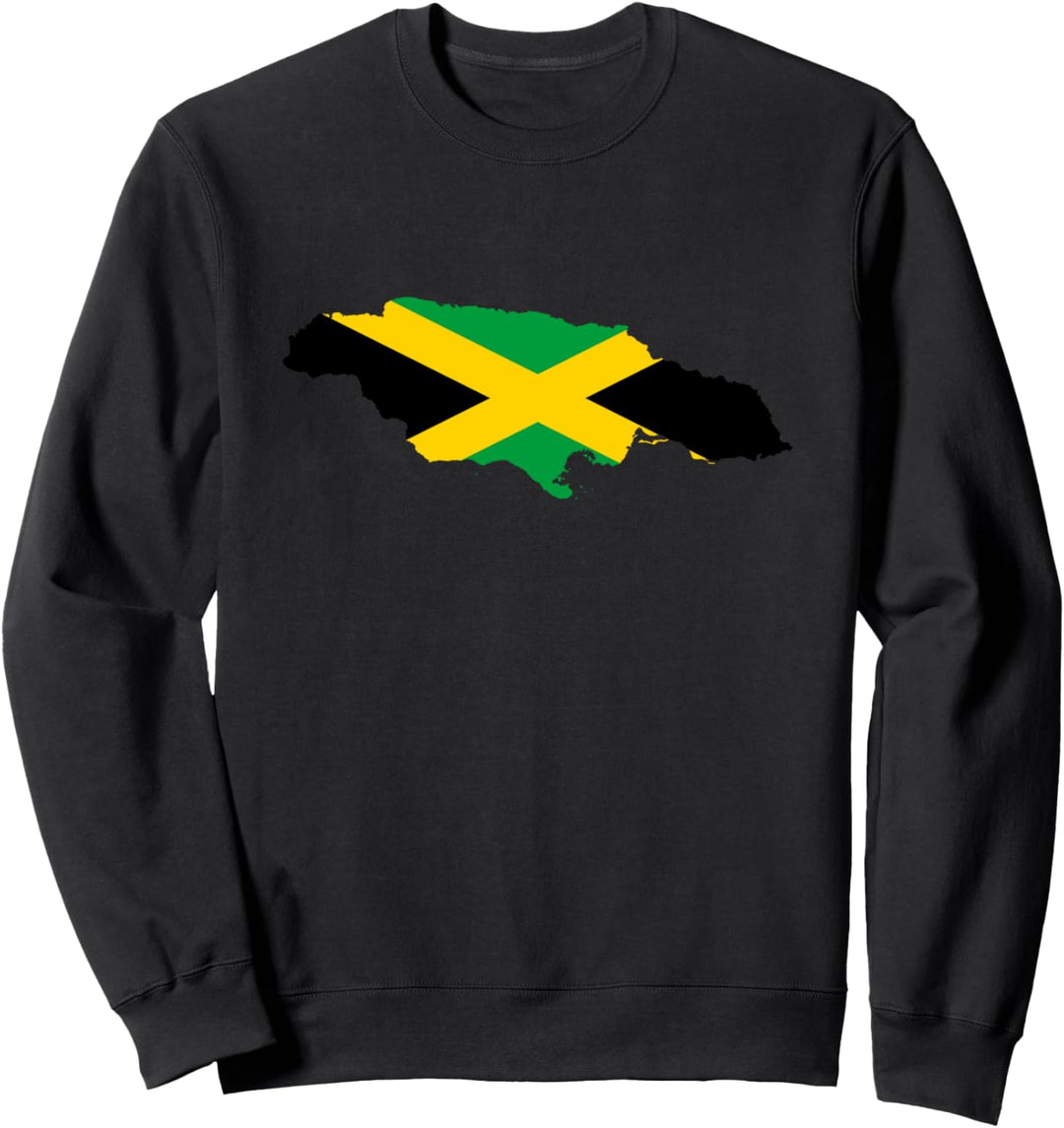 Umriss des Landes Jamaika auf der Flagge Sweatshirt