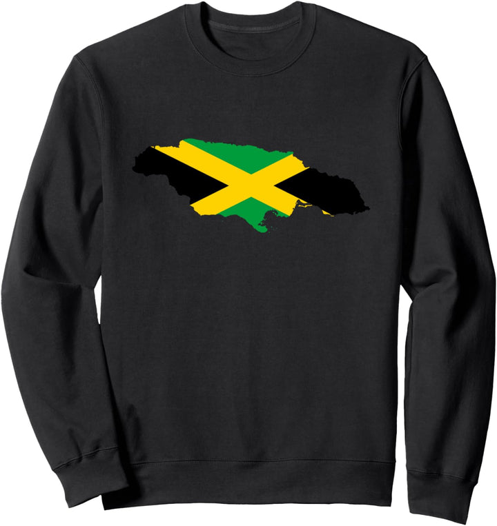 Umriss des Landes Jamaika auf der Flagge Sweatshirt