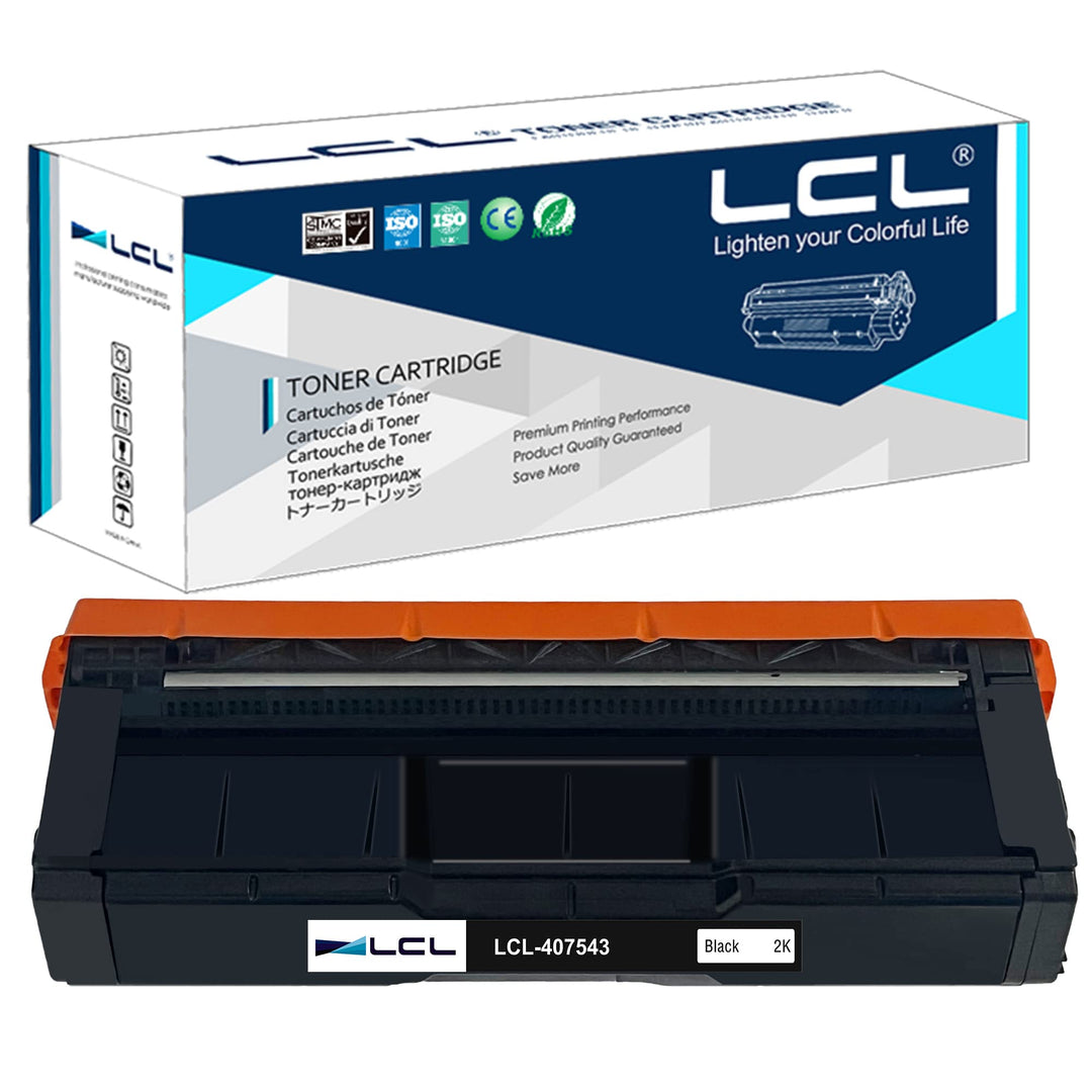 LCL Remanufactured Tonerkartusche 407543 sp c250 sp c250dn sp c250sf SP C261SFNW (1Schwarz) Ersatz f