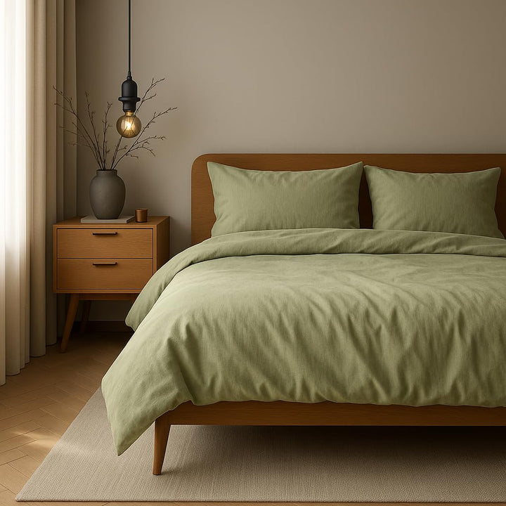 VEL VET HOME VelvetHome Deluxe Bettwäsche 155x220 Baumwolle Bettbezug 155x220 cm mit Kissenbezug 80x