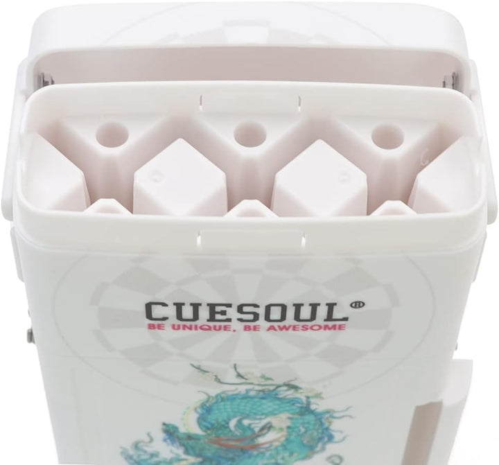 CUESOUL ANTIE Hard Dart Case, Hält 6 Steeldarts/Soft Tip Darts und zusätzliches Zubehör, mit Vier my