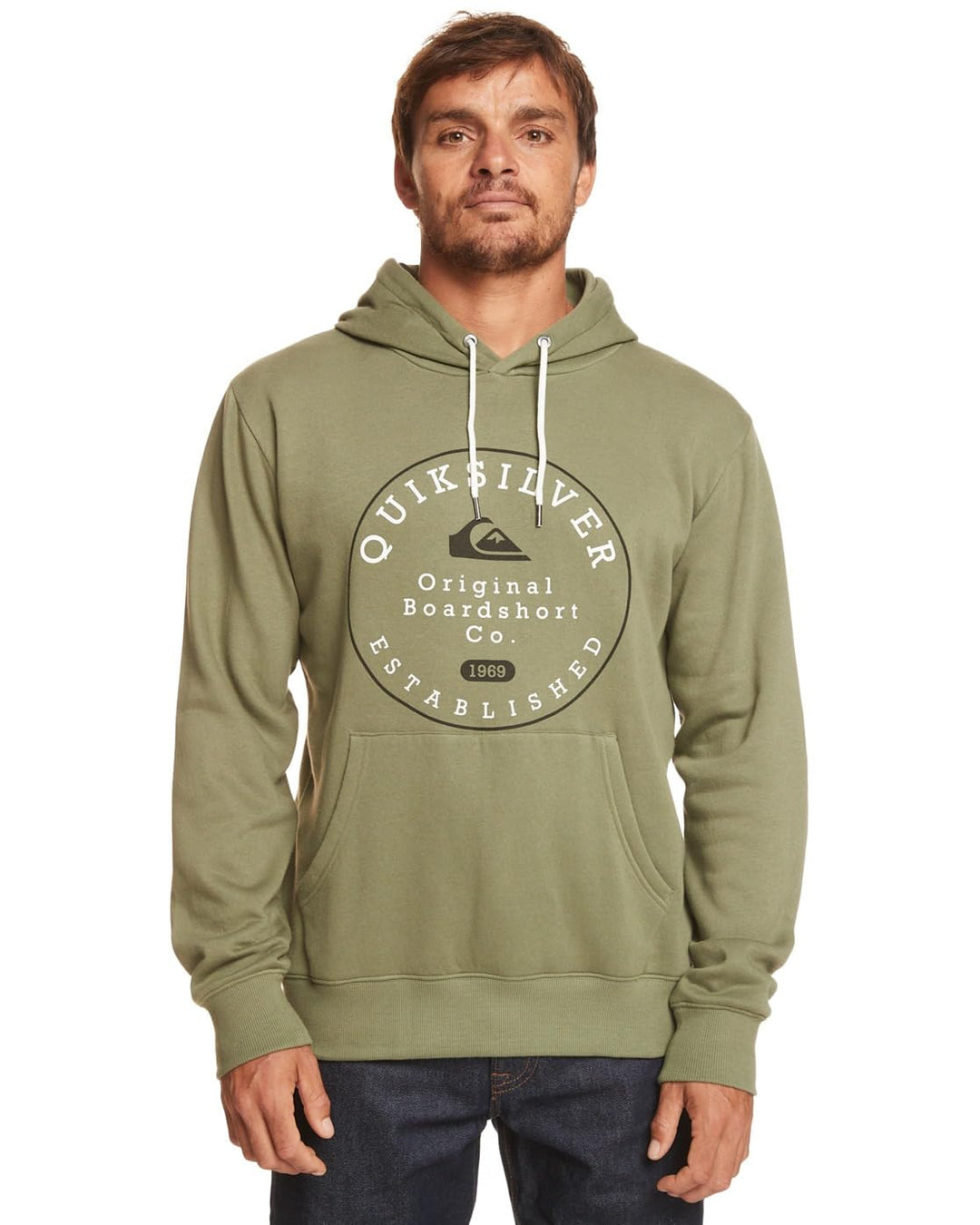 Quiksilver Herren Circle Trim Hood Sweatshirt (1er Pack) XS Four Leaf Clover, XS Four Leaf Clover