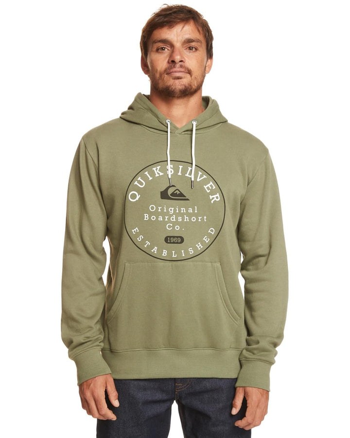 Quiksilver Herren Circle Trim Hood Sweatshirt (1er Pack) XS Four Leaf Clover, XS Four Leaf Clover