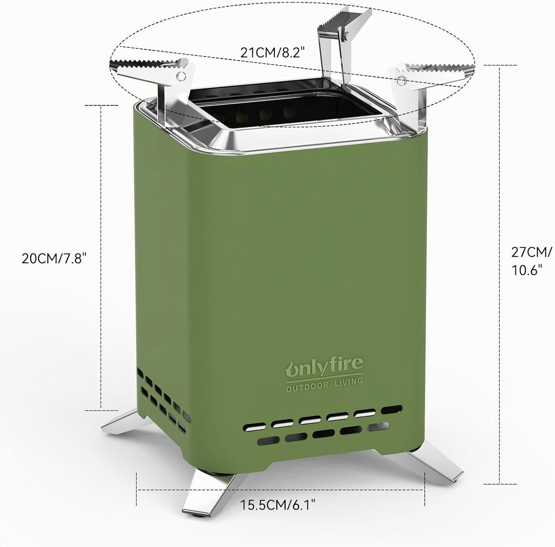 Onlyfire 2 in 1 Tischkamin Outdoor, Mini Feuerschale für den Garten, Feuerstelle Klein für Holz und