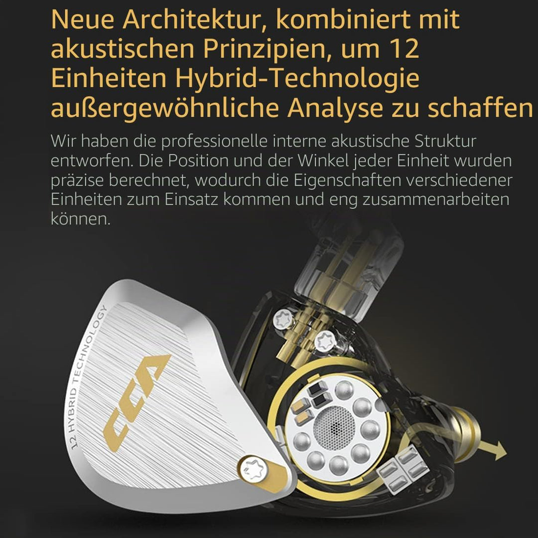 CCA C12 5BA 1DD Stereo Bass Kopfhörer In Ear Kopfhörer mit Kabel Noise Cancelling Sport Earbuds Head