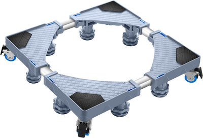 Waschmaschinen-Untergestell Maisach Sockel mit 4 Doppelräder + 8 höhenverstellbare Füsse bis 500 kg