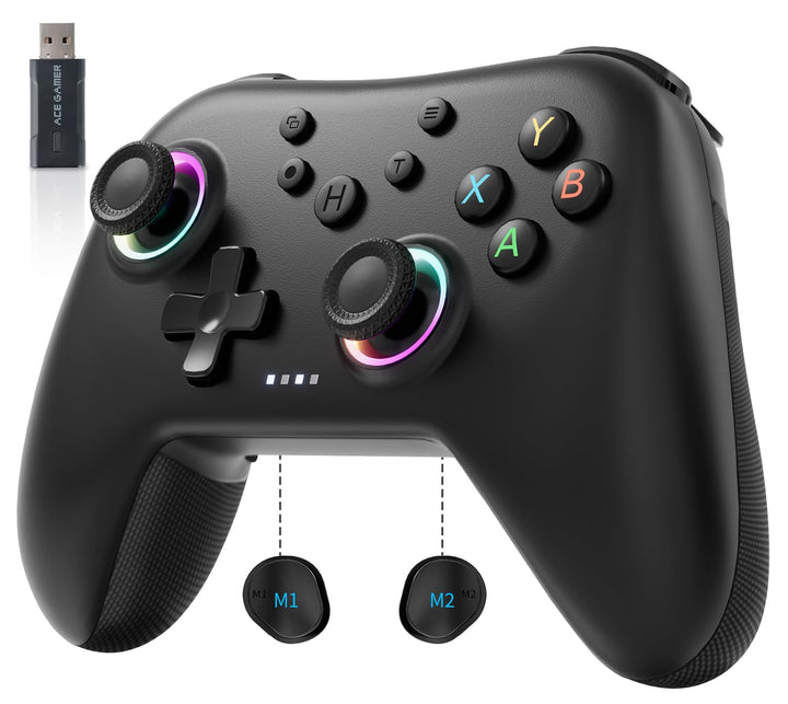 AceGamer Aurora 2.4G Wireless Controller für PC Windows/Switch 2/Switch/Steam/iOS/Android, Gamepad m