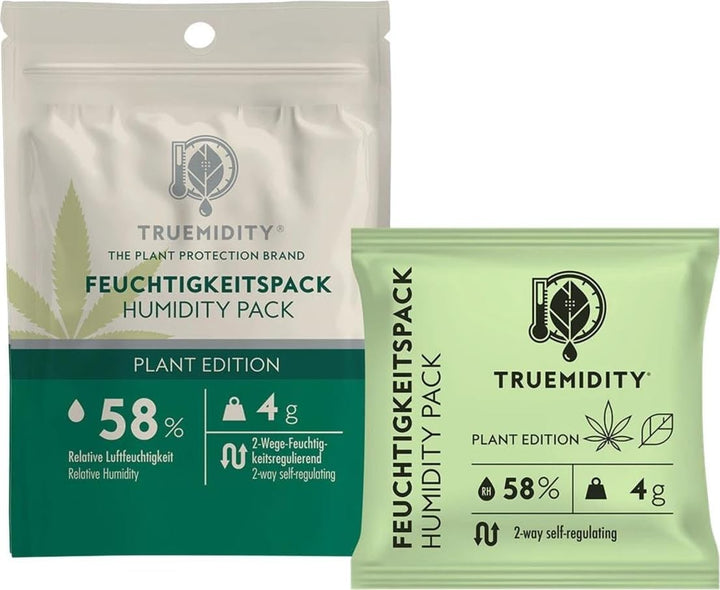 TRUEMIDITY Plant Edition Feuchtigkeitspack, 58% Relative Luftfeuchtigkeit, 4g Packungen, 2-Wege-Feuc