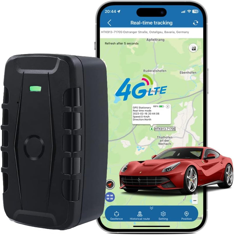 GPS-Ortungsgerät 4G, 20000mAh Langzeit magnetischer GPS-Sender für Auto, Flotte, LKW IP67 Wasserdich