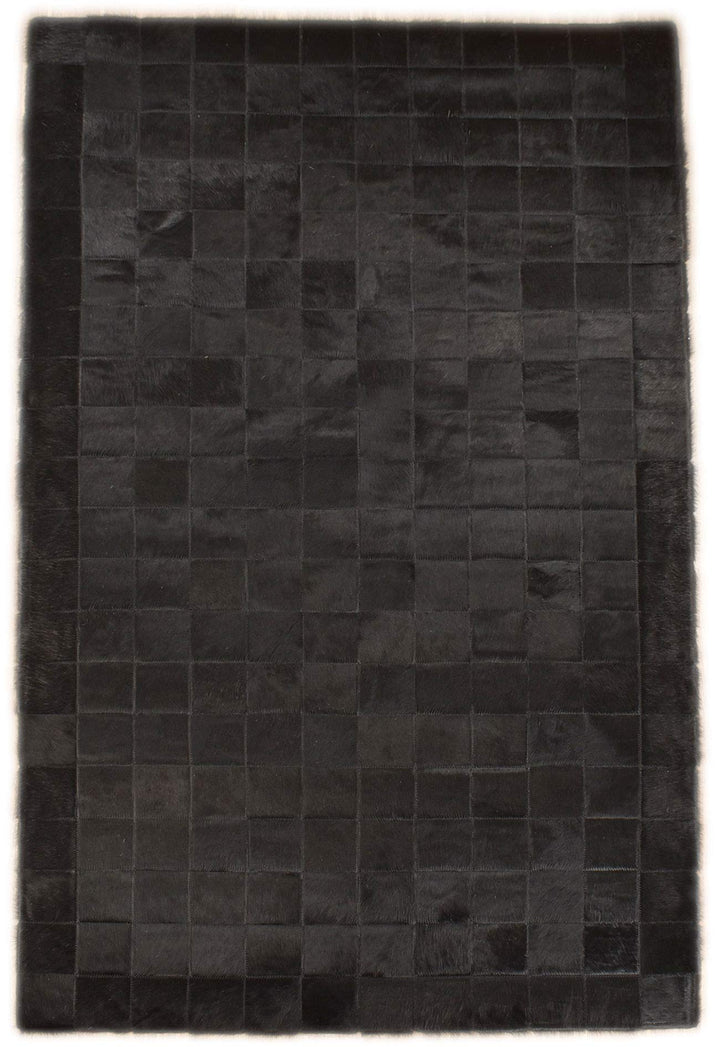 generisch KUHFELL Teppich SCHWARZ Natur Patchwork 100 x 200 cm Fell Teppich