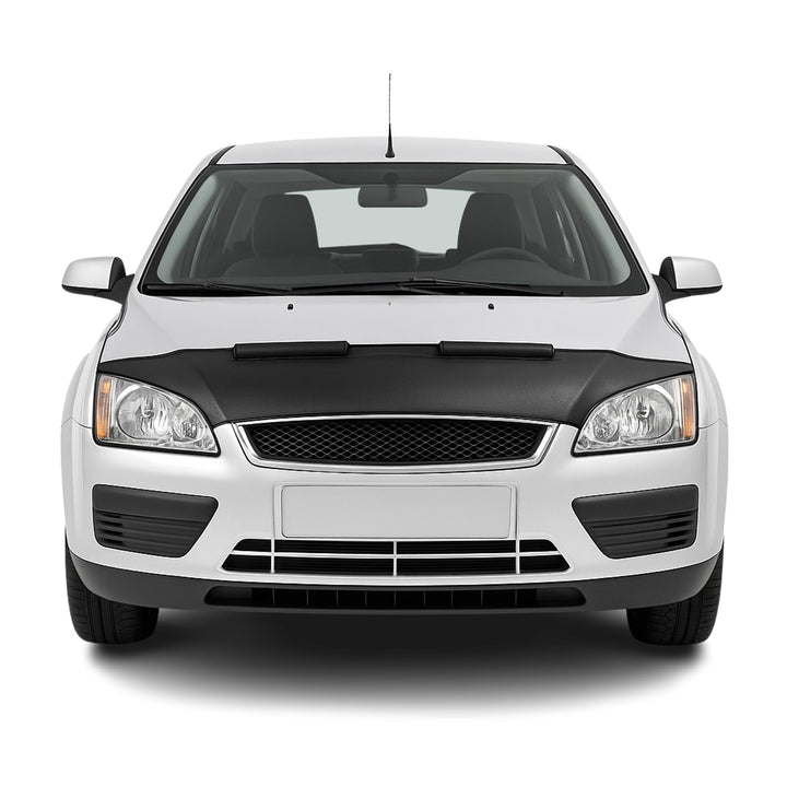 OMAC Haubenbra Steinschlagschutz Bonnet Bra kompatibel mit Ford Focus 2004-2008 Schwarz Halb Schwarz