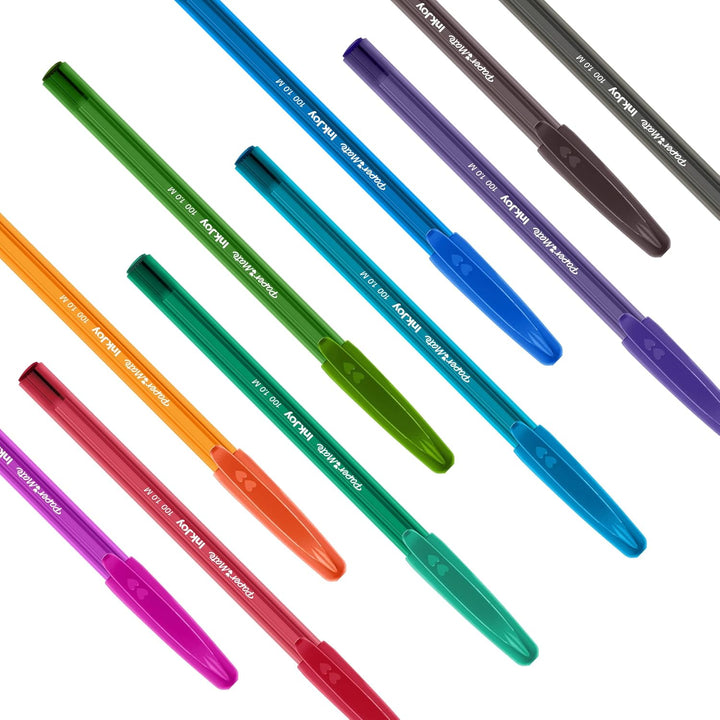 PAPER MATE InkJoy 100ST Kugelschreiber | mittlere Spitze (1,0 mm) | Blau | 100 Stück Blau 100er Pack