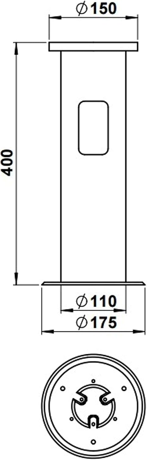 ALBERT 690010 Einbausockel schwarz