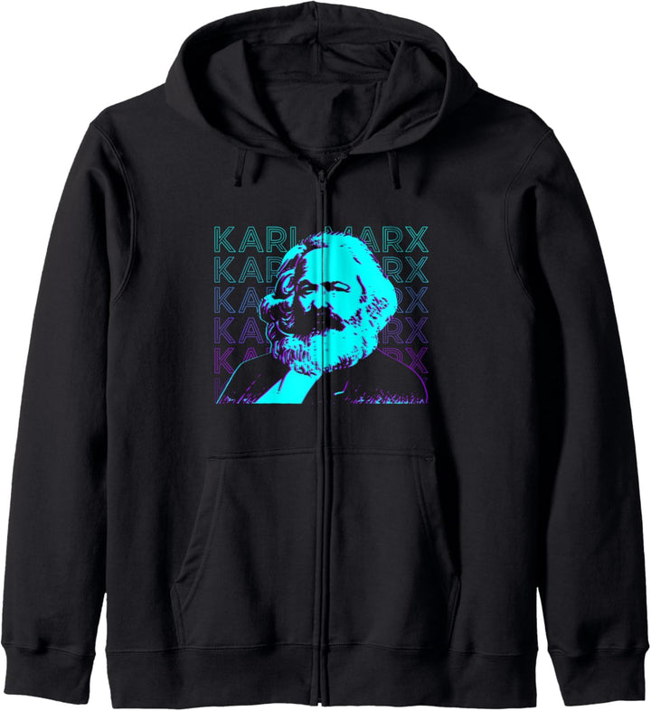 Karl Marx Kommunismus Kommunist Sozialismus Sozialist Retro Kapuzenjacke