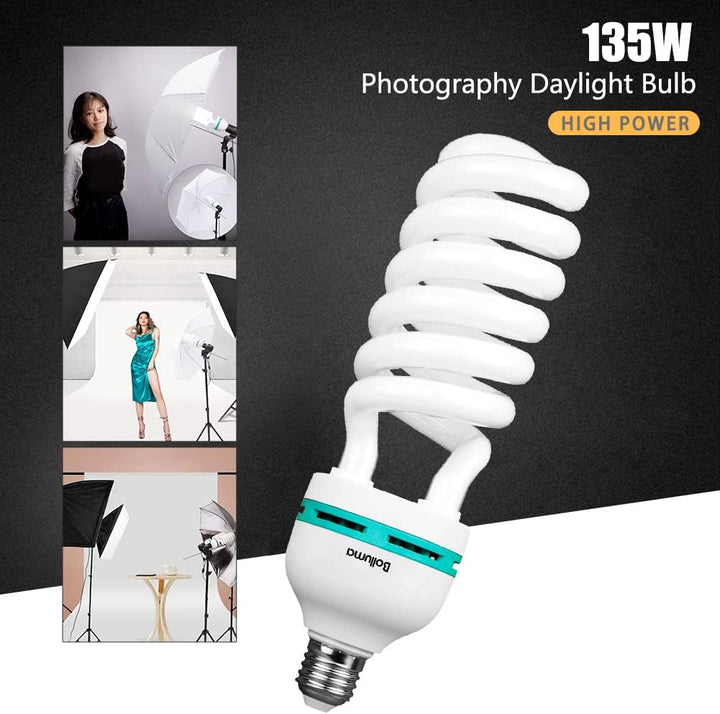 4X 135W 5500K Fotolampe E27 Fotoleuchte CFL, Spiral Tageslichtlampe Studioleuchte Energiesparende Le