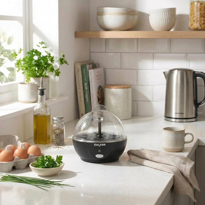 Salter Poach, Boil & Pop Eierkocher – 3-in-1 Omelett-Maker, gekochte oder pochierte Eier, Kapazität