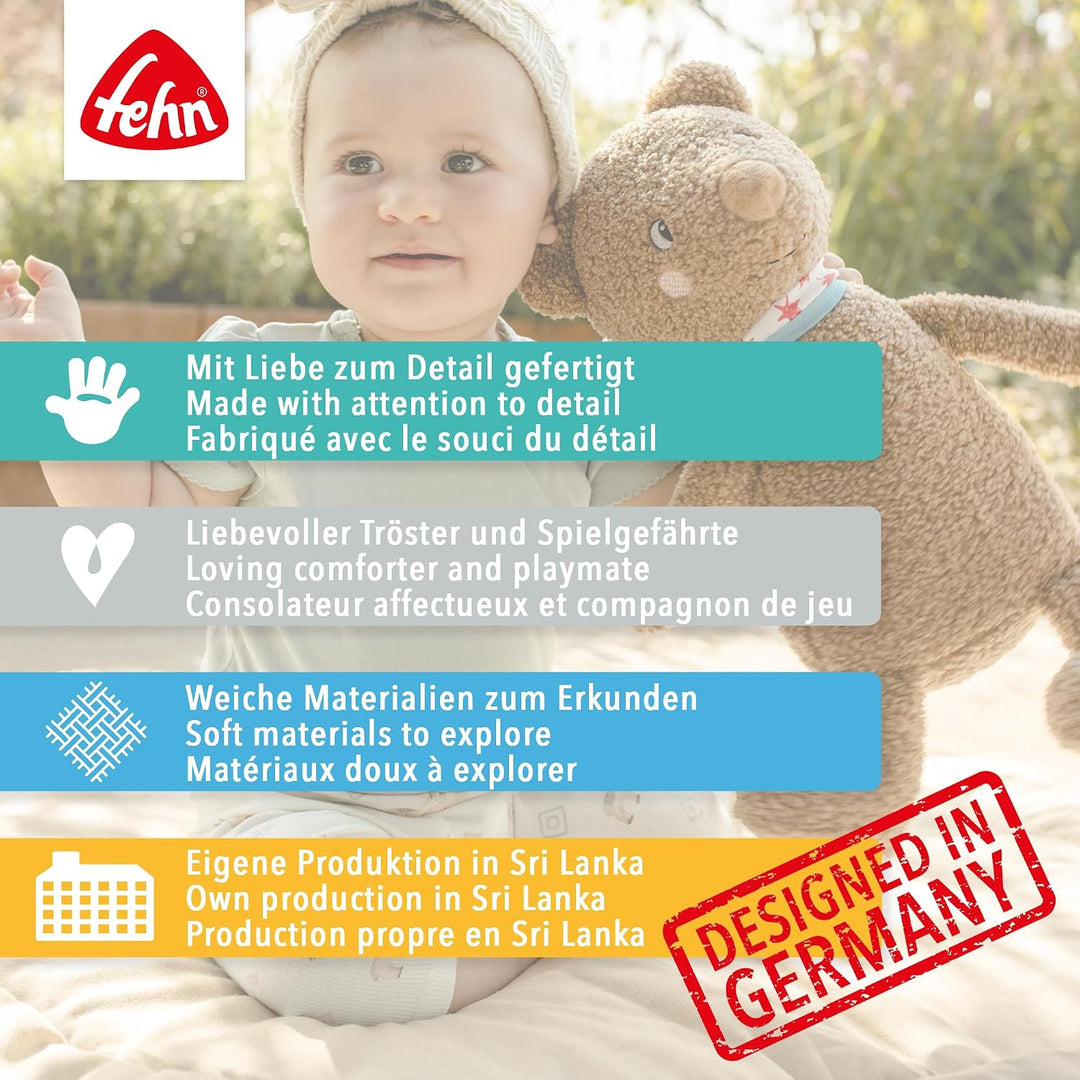 Fehn Kuscheltier Flamingo XL – Grosses Stofftier &amp; Einschlafhilfe | Spielgefährte und Beschützer zum