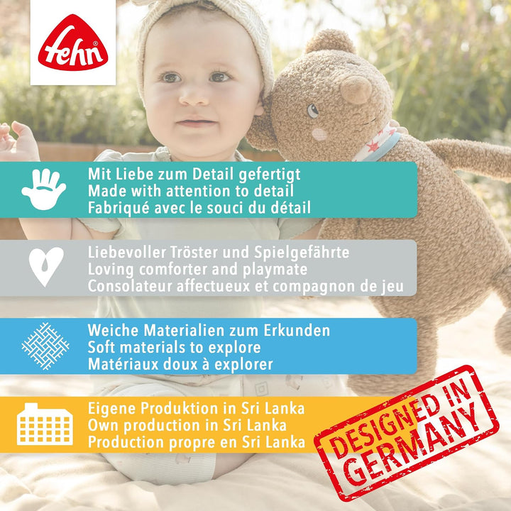 Fehn Kuscheltier Flamingo XL – Grosses Stofftier &amp; Einschlafhilfe | Spielgefährte und Beschützer zum