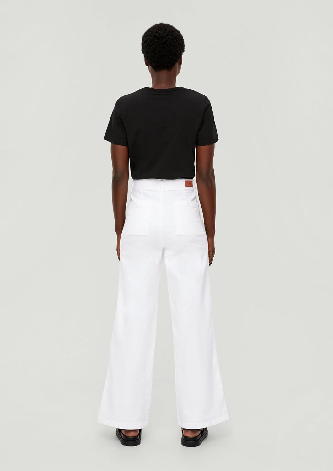 s.Oliver Women's Jeans, Suri Wide Leg, White, 36/30