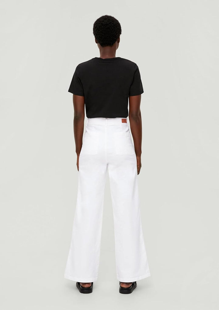s.Oliver Women's Jeans, Suri Wide Leg, White, 36/30