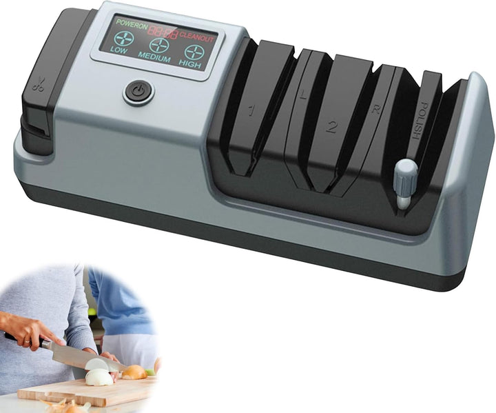 Elektrischer Messerschärfer, Multifunktionaler Messerschärfer mit 3-Geschwindigkeiten Einstellung Di