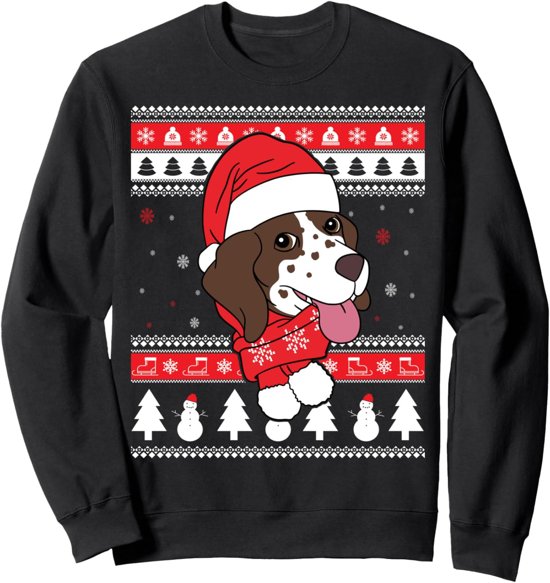 Deutsch Kurzhaar Lustiger Hund Hässliche Weihnachten Sweatshirt