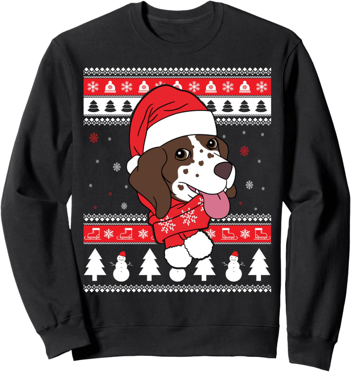 Deutsch Kurzhaar Lustiger Hund Hässliche Weihnachten Sweatshirt