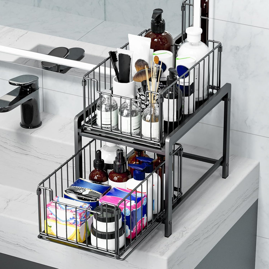 Coulissan Korb für Küche, ausziehbare Schublade, Regale für Schrank, Küche, Badezimmer, Korb, für Kü