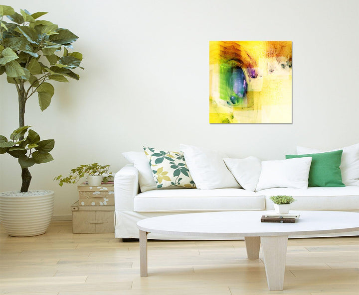 Paul Sinus Art Fremde Sehnsucht - Abstrakt303_60x60cm Bild auf Leinwand Abstraktes Motiv quadratisch