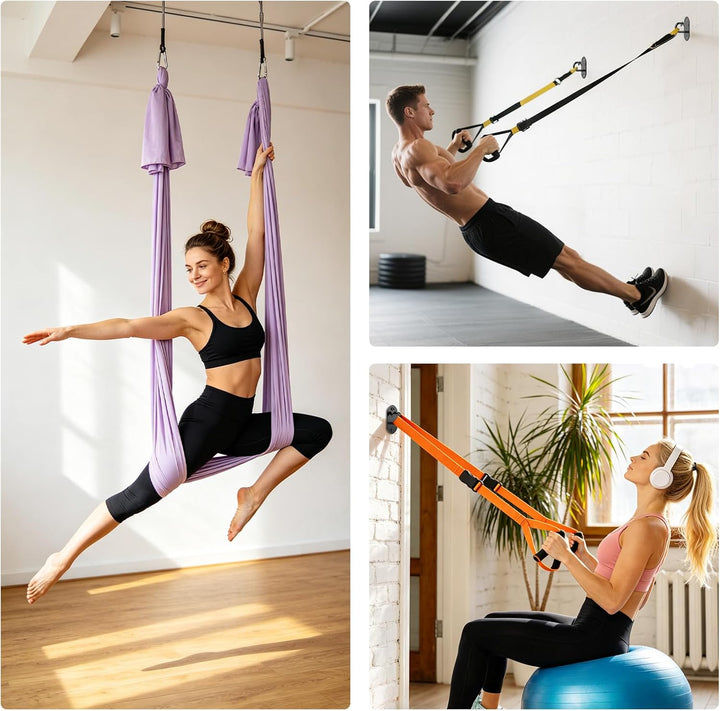 GPANDAG Fitness-Tau-Halterung 3 Stück für Widerstandsbänder Wand &amp; Decken Anker Workout Wandhalterun