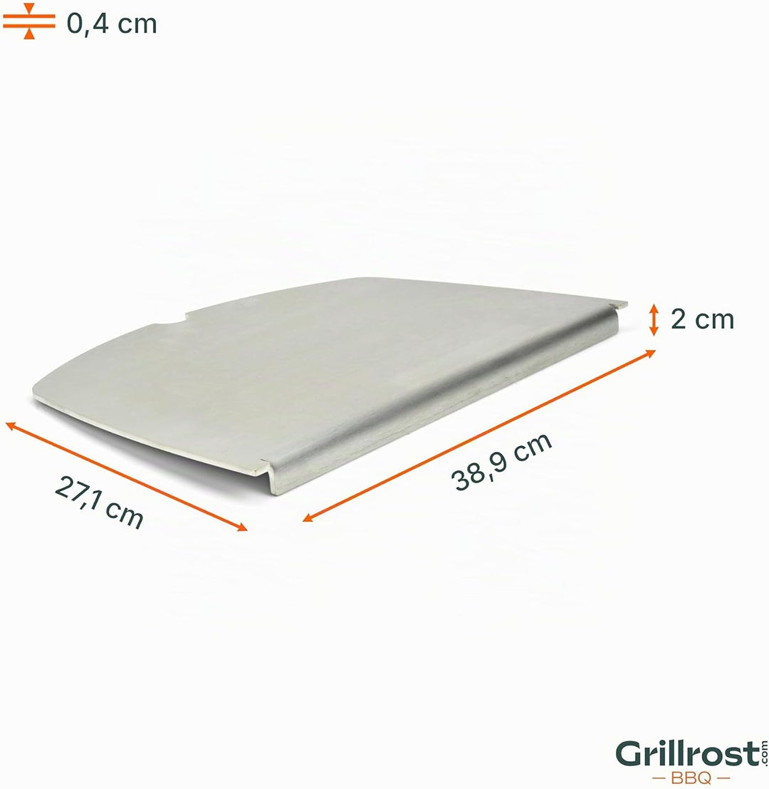 Grillrost.com Das Original Edelstahl Grillplatte | Plancha passend für Weber Q200/2000 - ersetzt ein