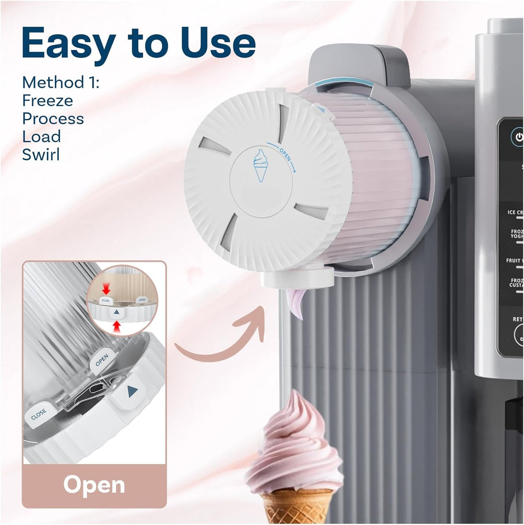 2er-Pack Ersatz-Pints und Deckel für Ninja Swirl by CREAMi NC700 Serie von MMOBIEL – Klare Eiscremeb