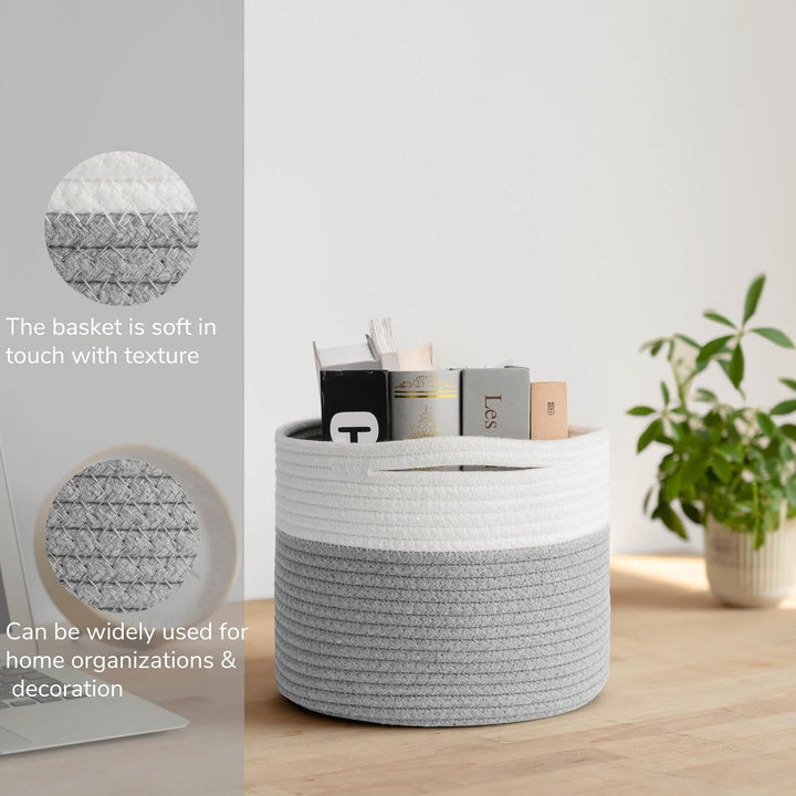 TIMEYARD Aufbewahrungskorb Kinder, Wäschekorb Kinderzimmer Klein, Baumwollkorb, Spielzeugkorb, Gesch