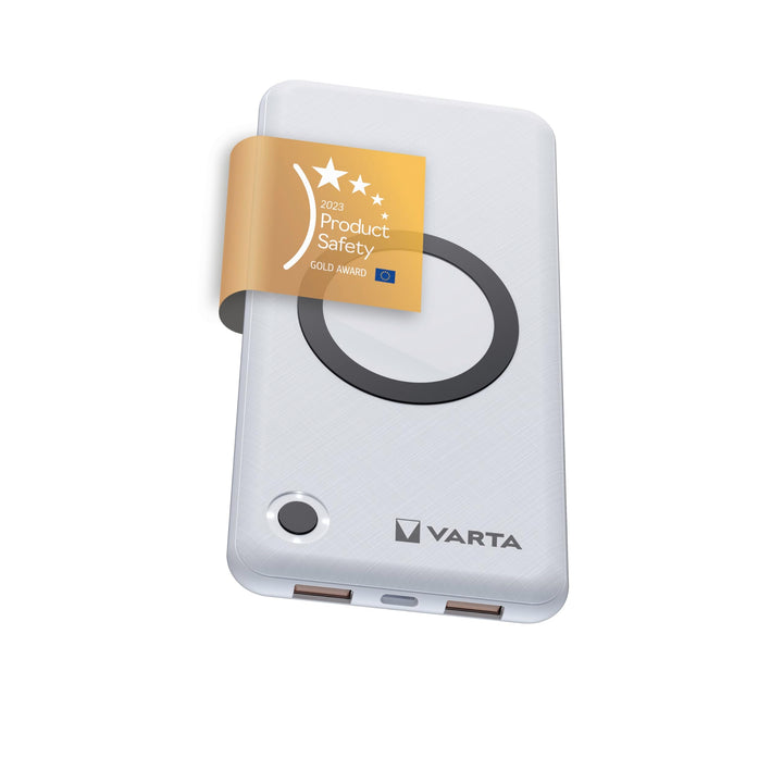 VARTA 2 in 1 Power Bank und Wireless Charger, kabelloses Ladegerät, Powerbank 10000mAh, Qi Ladestati