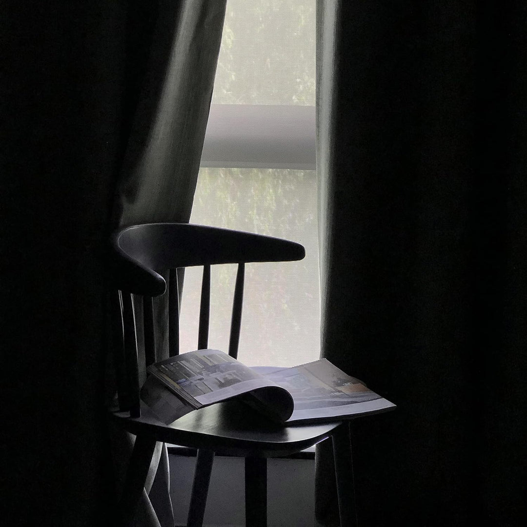 always4u Blickdichte Gardinen Verdunkelungsvorhang mit Ösen, Elegente Vorhang für Wohnzimmer Modern