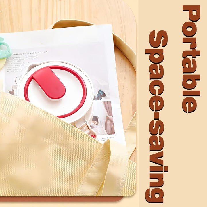 0.7L Faltbarer Elektrischer Wasserkocher, Tragbarer Camping Wasserkocher mit Temperaturregelung, Fal