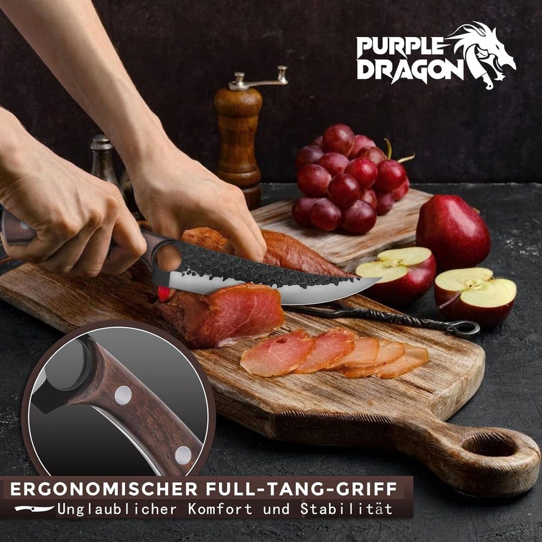 Purple Dragon 7 Zoll Ausbeinmesser Filet Messer Full Tang Kochmesser Fleisch Gemüse Cleaver High Car