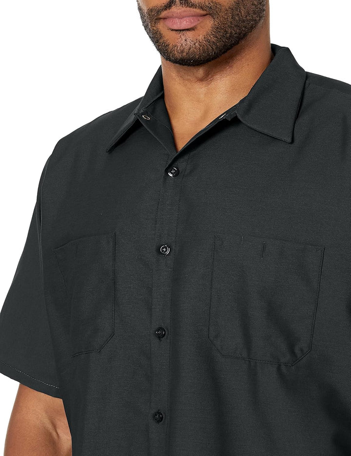 Red Kap Herren Men's Short Sleeve Industrial Work Shirt Work Utility Hemd (1er Pack) M Anthrazit, M