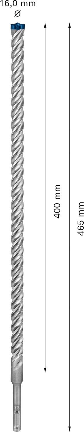 Bosch Professional 1x Expert SDS plus-7X Hammerbohrer (für Stahlbeton, Ø 16,00x465 mm, Zubehör Bohrh